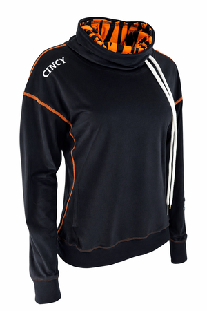 3402 - The "Cincy Love" Mock Neck Pullover/Black