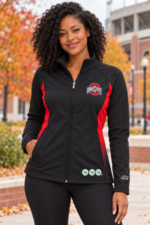 Ohio State Luxe Luxe Full Zip Pullover - Black