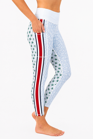 2103 -The Game Day Buckeye Cell Phone Pocket Legging/ Grey