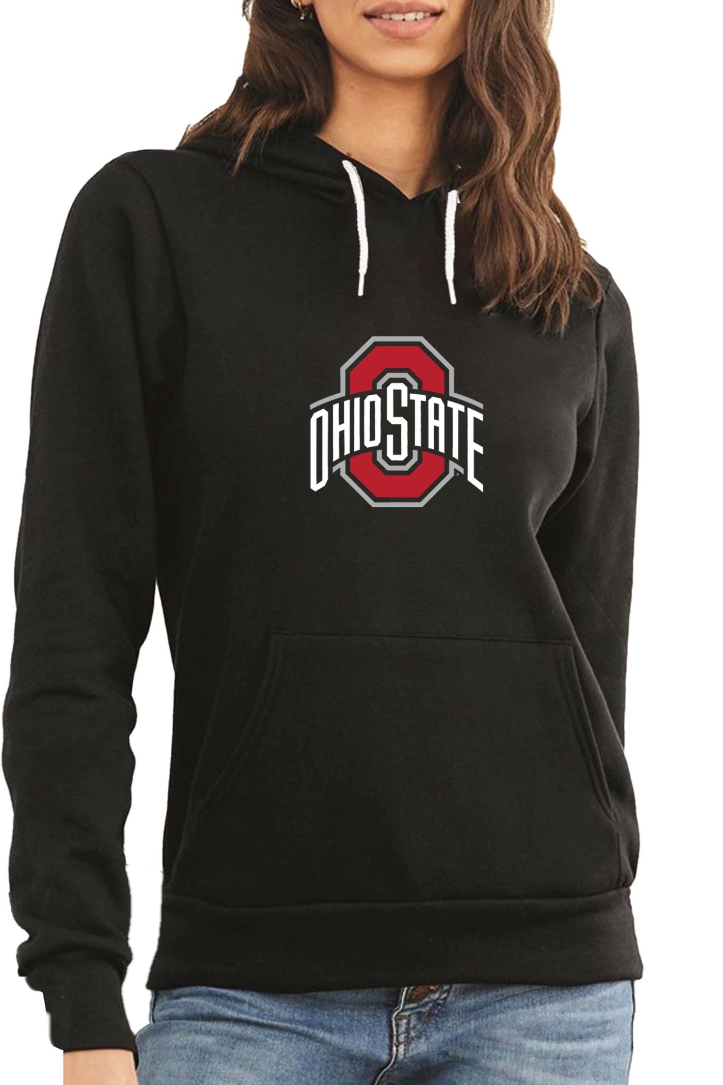 1214 - Ohio State Athletic Block O Unisex Hoodie/ Heather Black