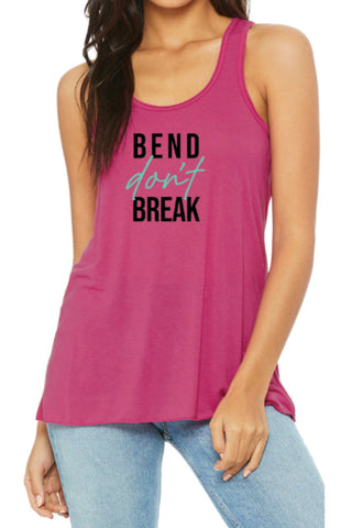 4107 - The Bend Bliss “Bend, Don’t Break” Gathered Back Tank - Pink