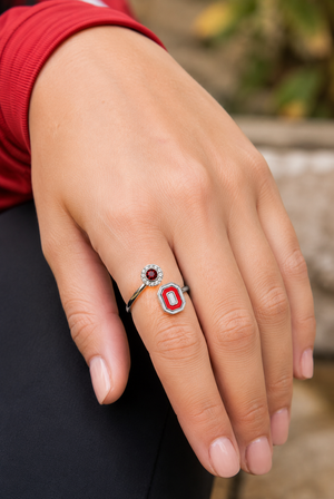 5420 - Ohio State Block O Adjustable Ring