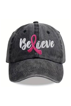 3007 - Pink Ribbon "Believe" Hat