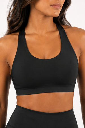 4004 - Bend Women's Criss Cross Back Bra - Black