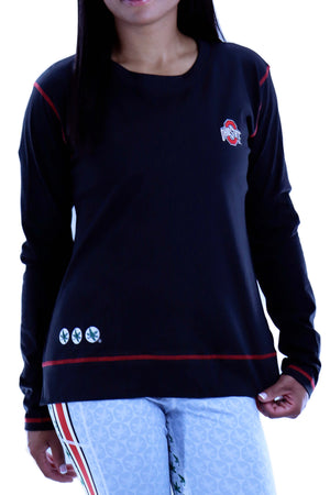 2004 - Ohio State Long Sleeve Contrast Stitch - Black
