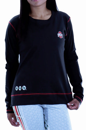 2004 - Ohio State Long Sleeve Contrast Stitch - Black
