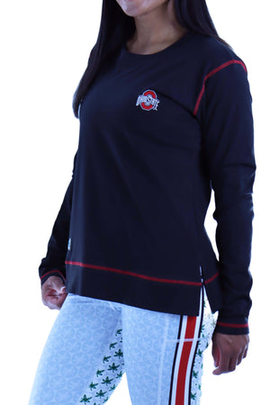 2004 - Ohio State Long Sleeve Contrast Stitch - Black