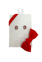 5420 - Ohio State Block O Stud Earrings