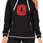 Ohio State Luxe Sparkle Block O Snorkel Hoodie - Black