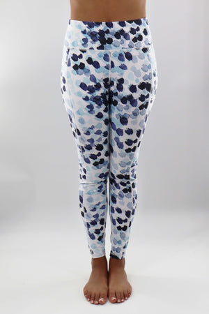 4316 - The Perfect Pocket Legging - Blue Watercolor - FINAL SALE