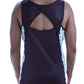 1304 - Ohio State Buckeye Leaves Open Back Tank - Black