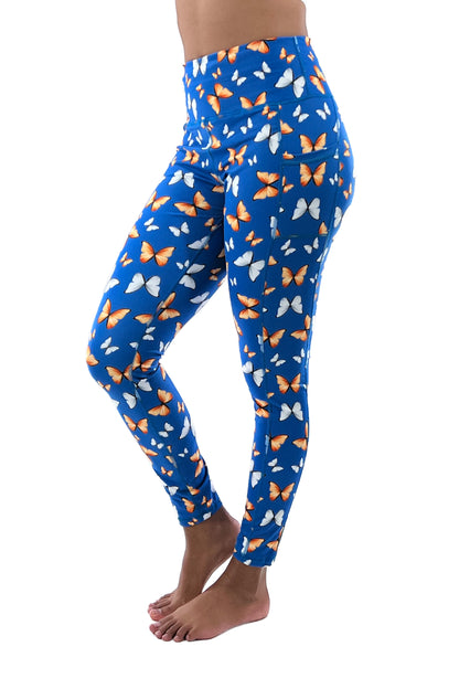 3201 - The Bend Perfect Pocket Butterfly Legging/Blue