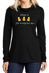 5228- Candy Corn Unisex Lightweight Hoodie / Black - FINAL SALE