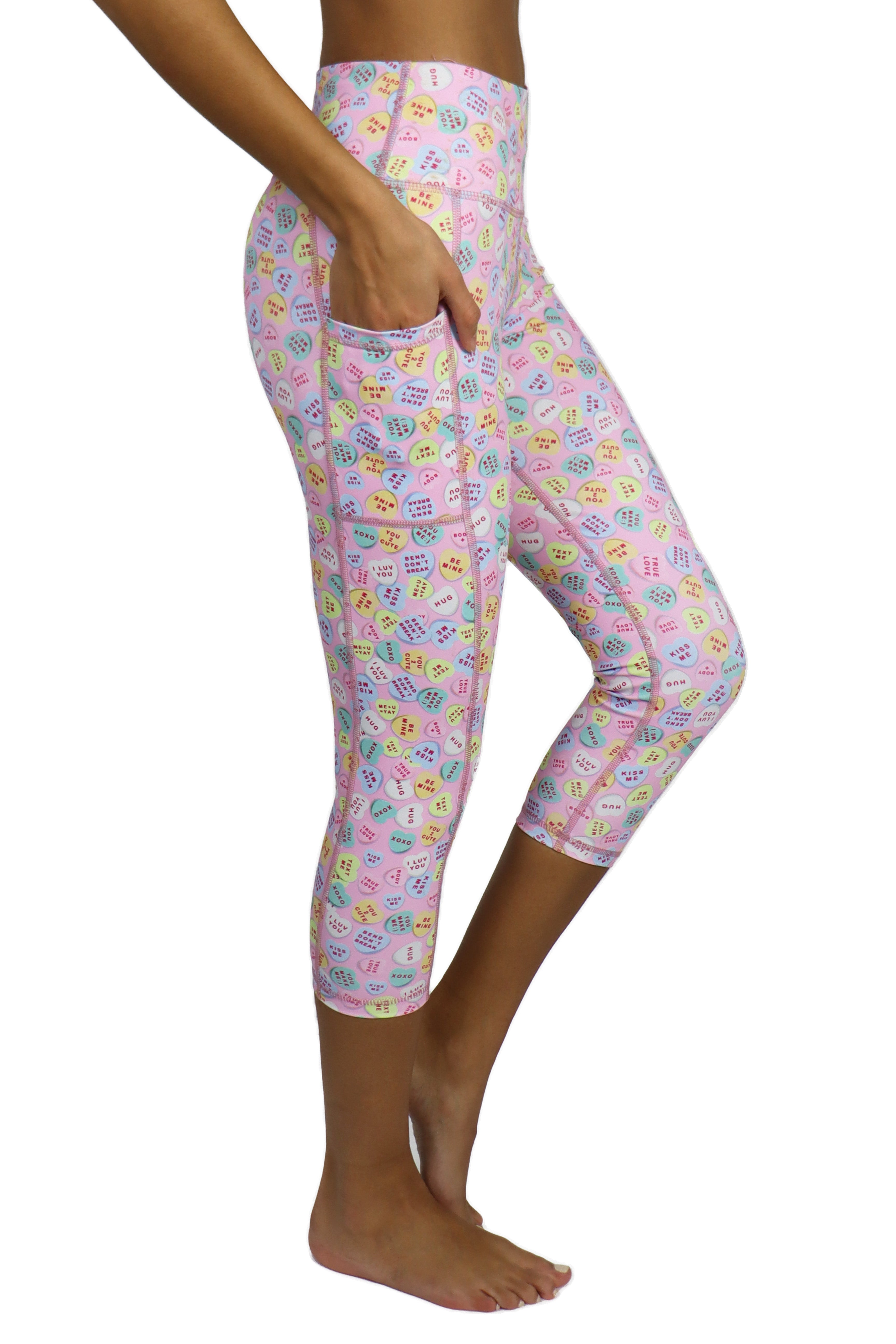 5203 - The Bend Love Candy Hearts Cell Pocket Capri