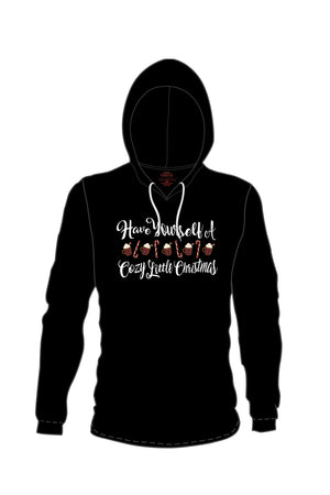 5100 - Cozy Little Christmas Lightweight Hoodie/ Black- FINAL SALE