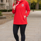 2010 - Ohio State Buckeyes Sparkle Logo Snorkel Neck Hoodie - Red