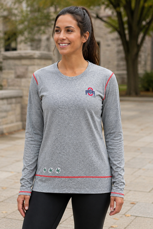 2006 - Ohio State Long Sleeve Contrast Stitch - Heather Grey