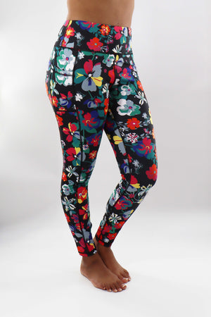 4211 - The Bend Perfect Pocket Legging -  Fun Florals - FINAL SALE