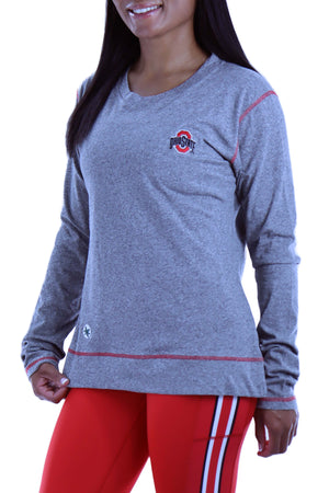 2006 - Ohio State Long Sleeve Contrast Stitch - Heather Grey