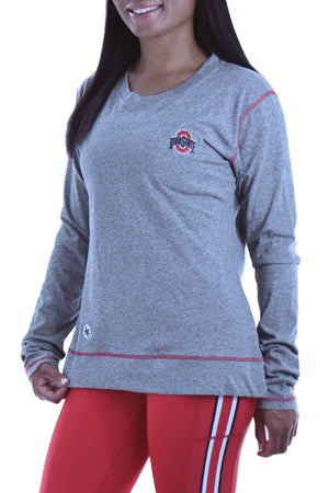 2006 - Ohio State Long Sleeve Contrast Stitch - Heather Grey