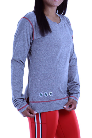 2006 - Ohio State Long Sleeve Contrast Stitch - Heather Grey