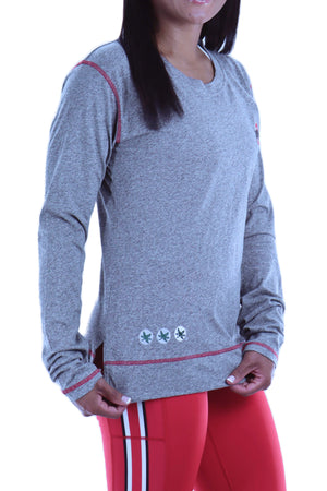 2006 - Ohio State Long Sleeve Contrast Stitch - Heather Grey