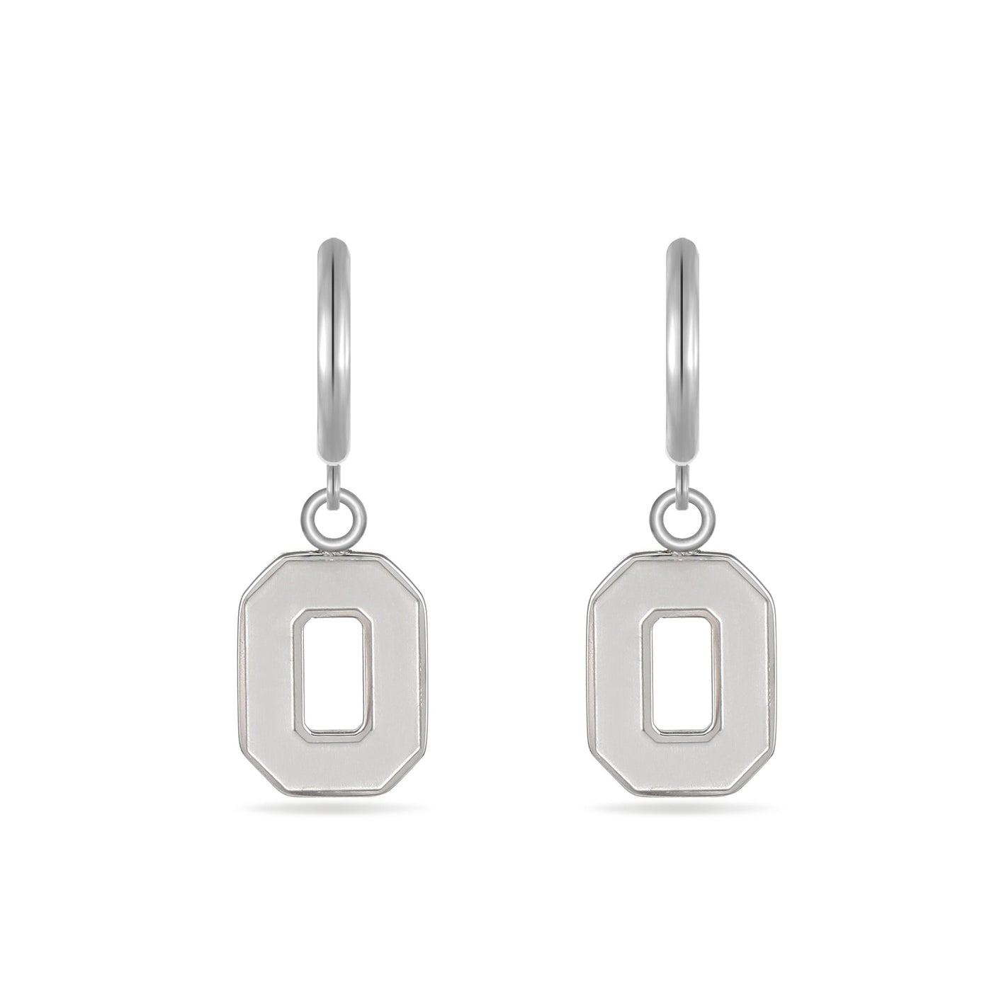 5420 - Ohio State Block O hoop earrings