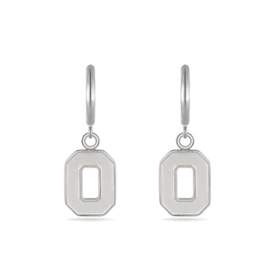 5420 - Ohio State Block O hoop earrings