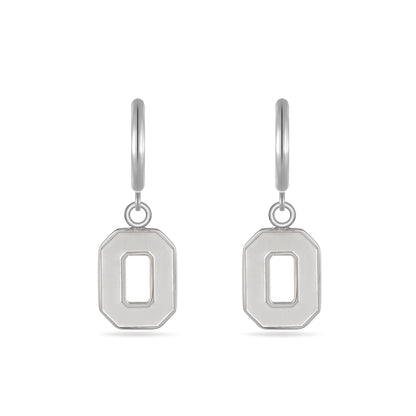 5420 - Ohio State Block O hoop earrings