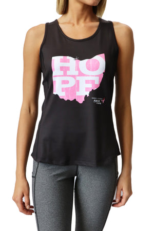 7300 - Komen Ohio Hope Open Back Tank/Black