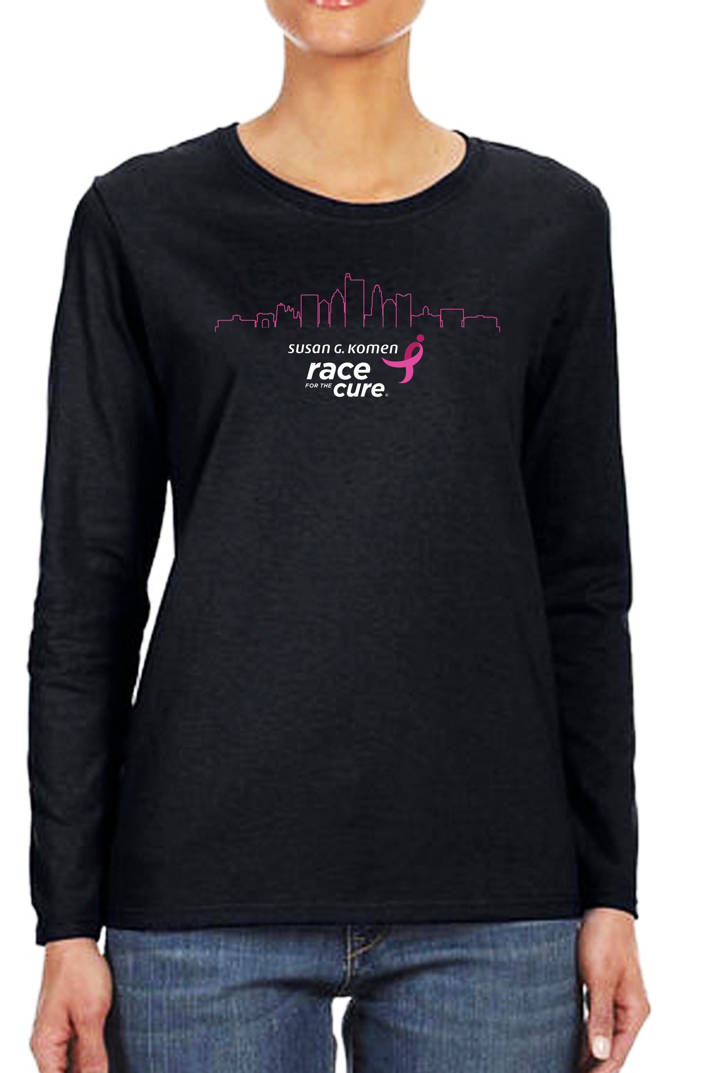 7206 - Komen CBus City Skyline Longsleeve Tee/Black