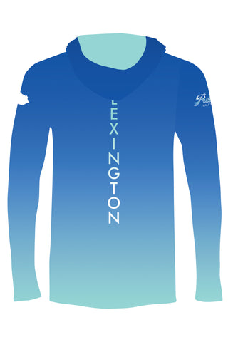 MEN'S Official RunTheBluegrass 2023 Lightweight Hoodie/ Sky Blue Ombre