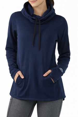 4402 - Luxe Funnelneck Long Sleeve/Navy