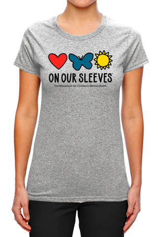 3003 - The  "On Our Sleeves" Unisex Shortsleeve Tee/ Heather Grey