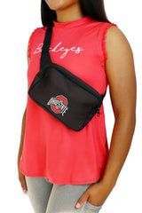 2108 -Ohio State Athletic O Square Fanny Pack/ Black