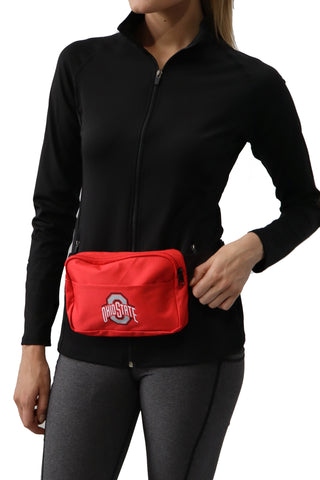 2109 -Ohio State Athletic O Square Fanny Pack/ Red