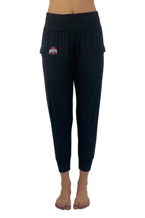 1401 -Women’s Ohio State University “Block O" Lightweight Cargo "Just Right" Jogger/ Black