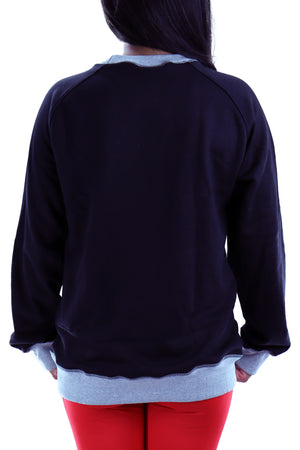 Ohio State Patchwork UNISEX Ragland Mid weight Crew Neck/Black