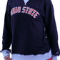 Ohio State Patchwork UNISEX Ragland Mid weight Crew Neck/Black