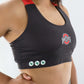 1215 - Ohio State Criss Cross Back Bra/ Black