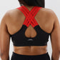 1215 - Ohio State Criss Cross Back Bra/ Black