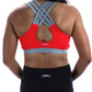 1214 - Ohio State Criss Cross Back Bra/ Red