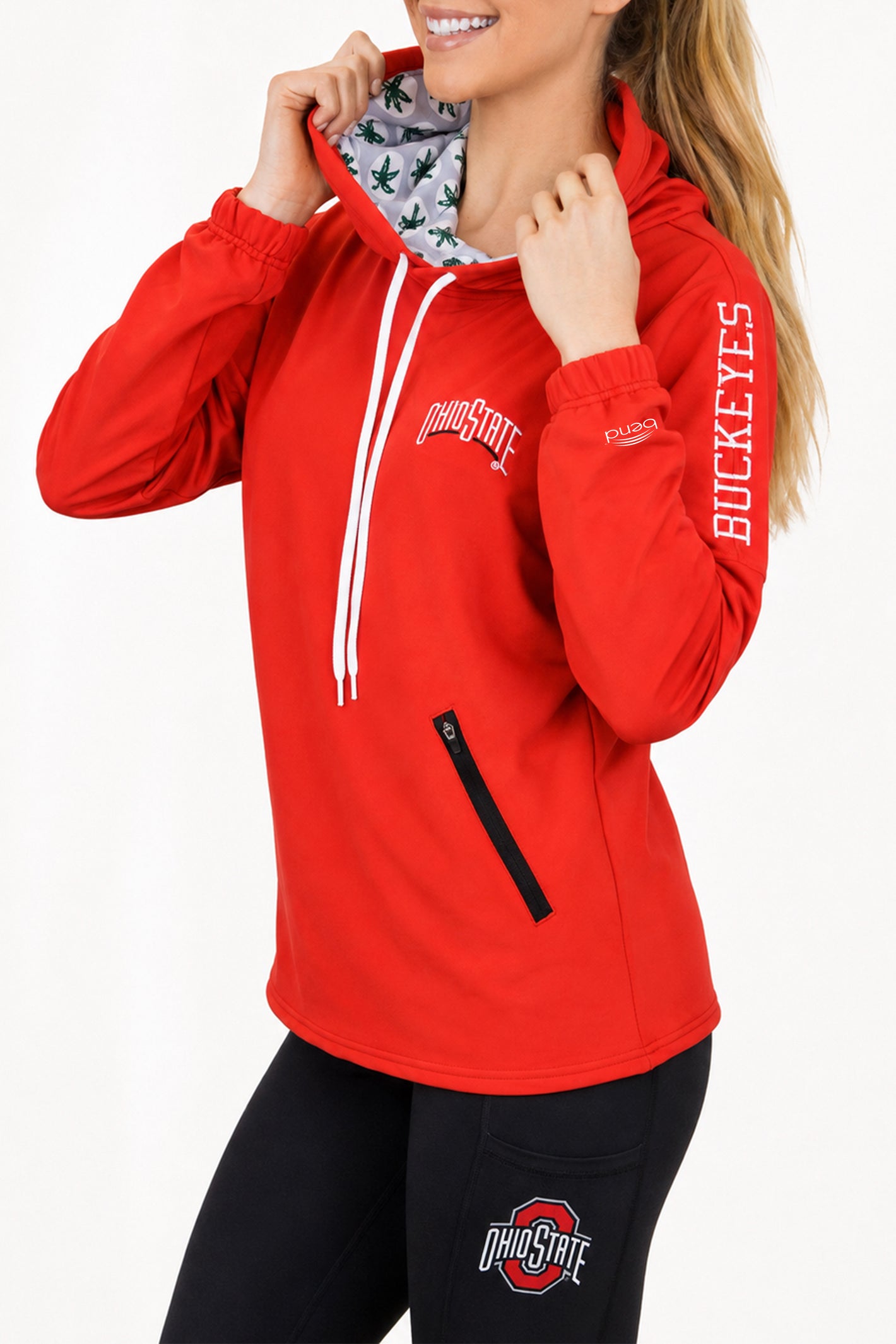1100 - Ohio State Buckeyes Snorkel Neck Hoodie/Red