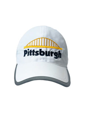 3014 -Pittsburgh Bridge Hat/White (Large Bridge Logo)