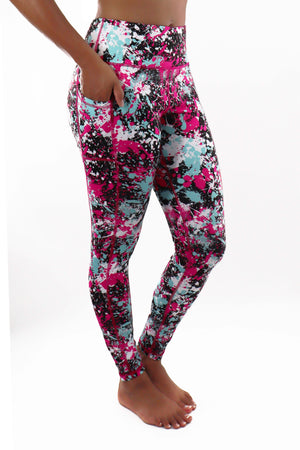 3203 - The Bend Perfect Pocket Paint Splatter Legging FINAL SALE