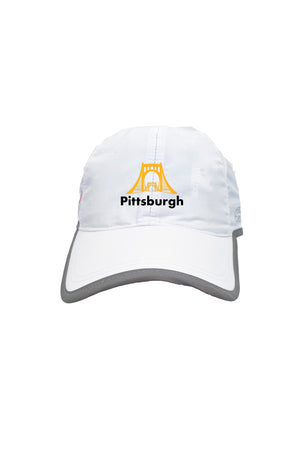 7109 - Pittsburgh Bridge Running Hat - White