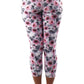 5321 - The "Think Spring" Floral Cell Pocket Capri - Pink/Grey