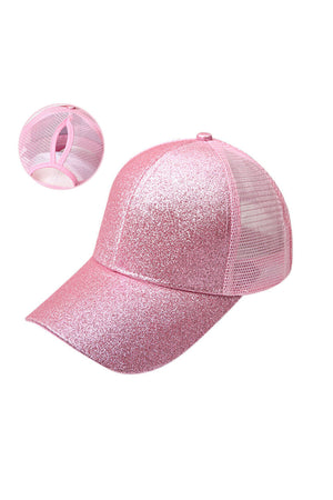 Sparkle Ponytail Hat with Velcro closure