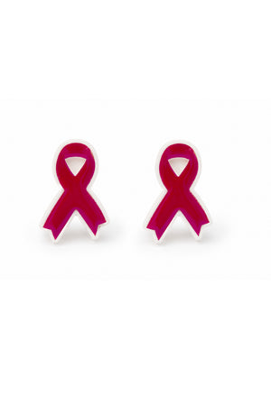 3007 - Pink Ribbon Earrings