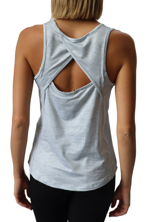 3013 - Komen CBus City Skyline Open Back Tank/Heather Grey